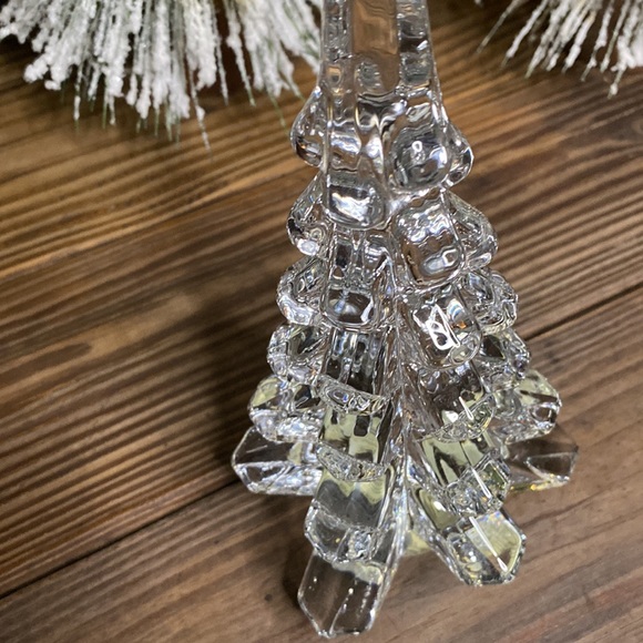 Pottery Barn Solid Thick Glass Tiered Sparkling Crystal Christmas Tree - Picture 8 of 16